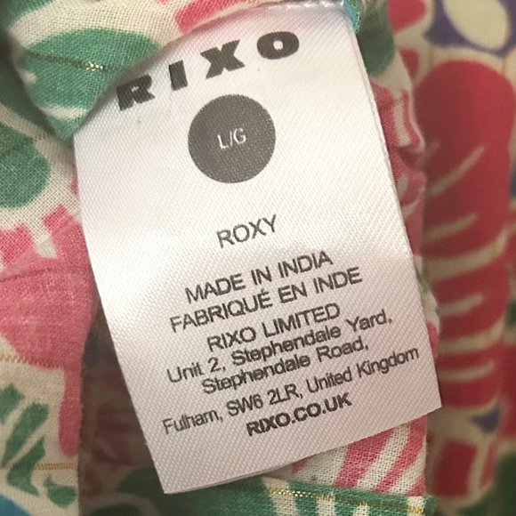 Rixo Roxy Hibiscus Floral Tie Front Tiered Mini Dress - Picture 8 of 9